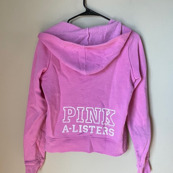 Pink zipped hooded sweatshirt - Picture 3 of 3